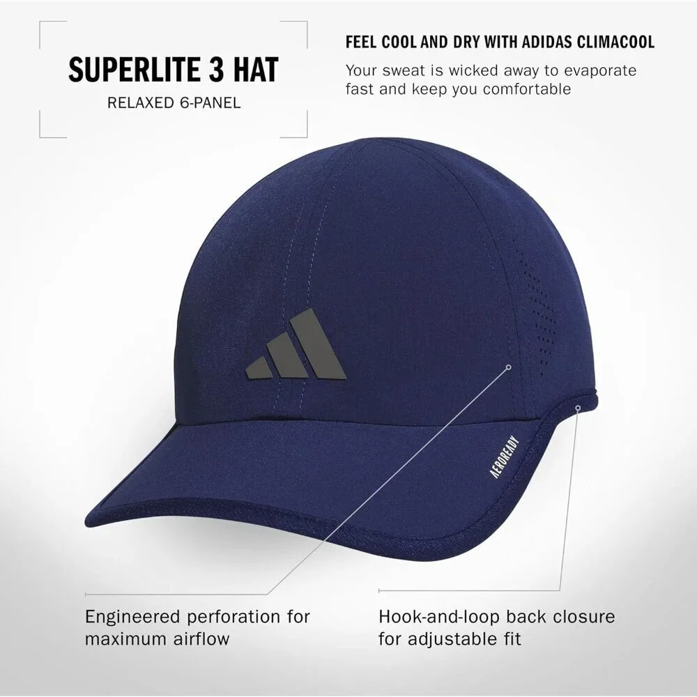 Men's Dark Blue/grey Four Super Lite Hat Running Cap